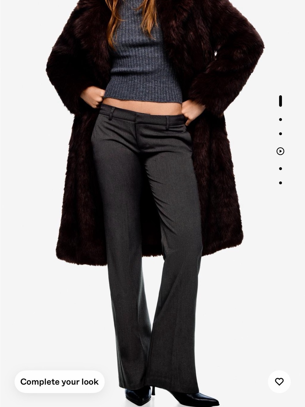 BERSHKA low rise boot cut pant